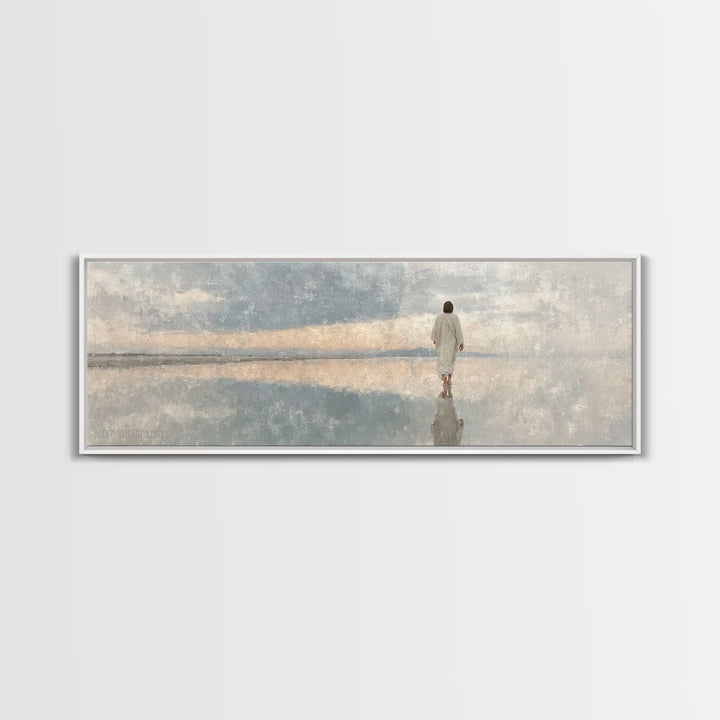 Evening Promise – Framed Canvas Print – Christian Art Canvas – Panoramic Wall Art – Jesus Painting – Christian Wall Art – Christmas Art