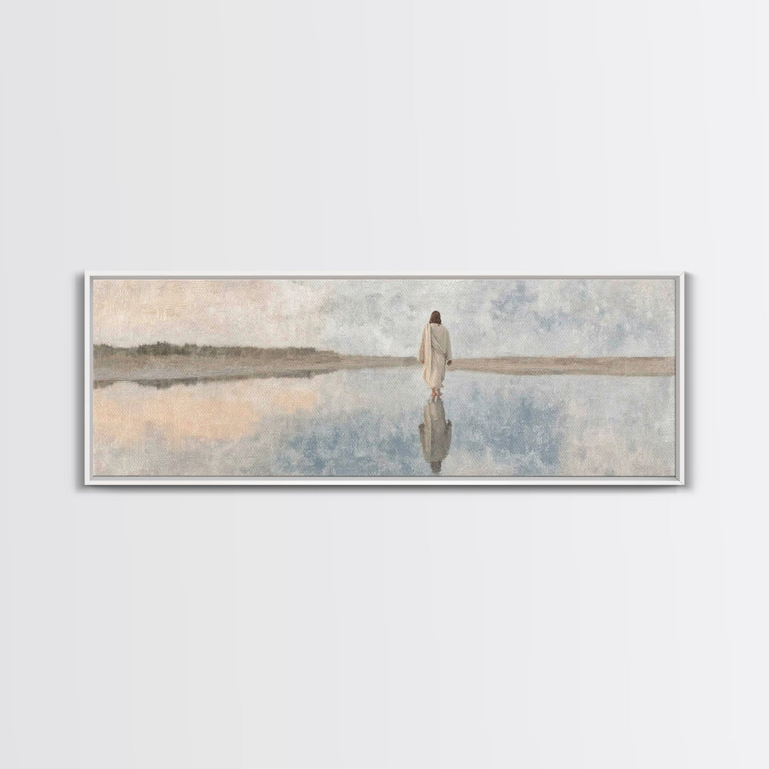Path Of Peace – Framed Canvas Print – Panoramic Art – Christian Wall Art – Jesus Painting – Christian Art Canvas – Christian Decor