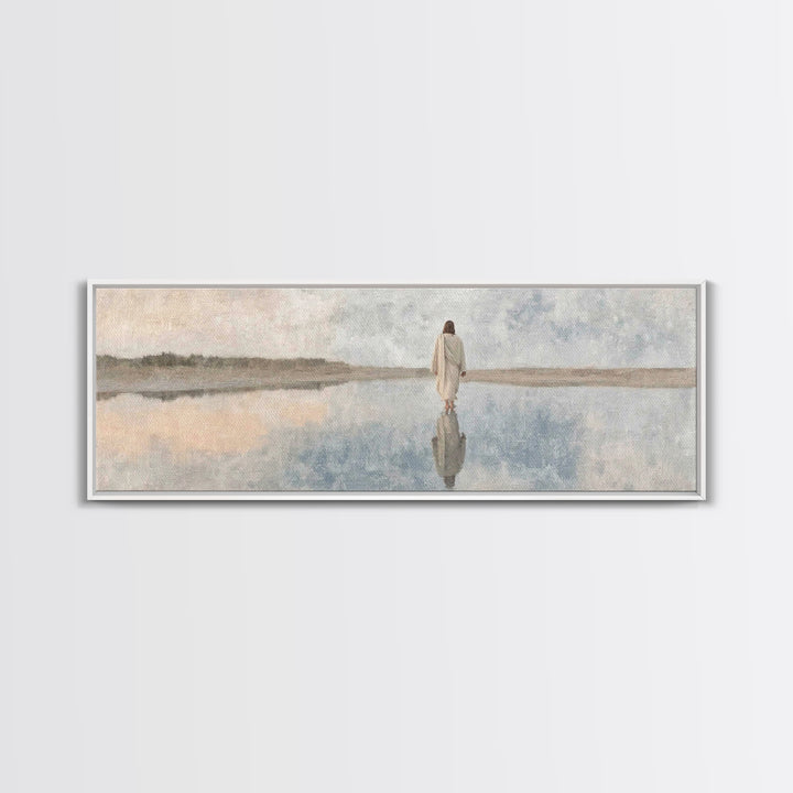 Path Of Peace – Framed Canvas Print – Panoramic Art – Christian Wall Art – Jesus Painting – Christian Art Canvas – Christian Decor