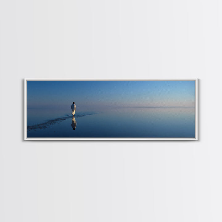 Heavenly Stillness | Framed Canvas Print | Panoramic Art | Christian Art Canvas | Jesus Painting | Christmas Art | Christian Wall Art