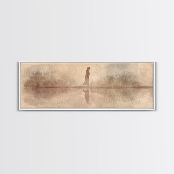 Light Of Mercy, Framed Canvas Print, Panoramic Print, Christian Wall Art, Jesus Painting, Christian Art Canvas, Christian Christmas Art