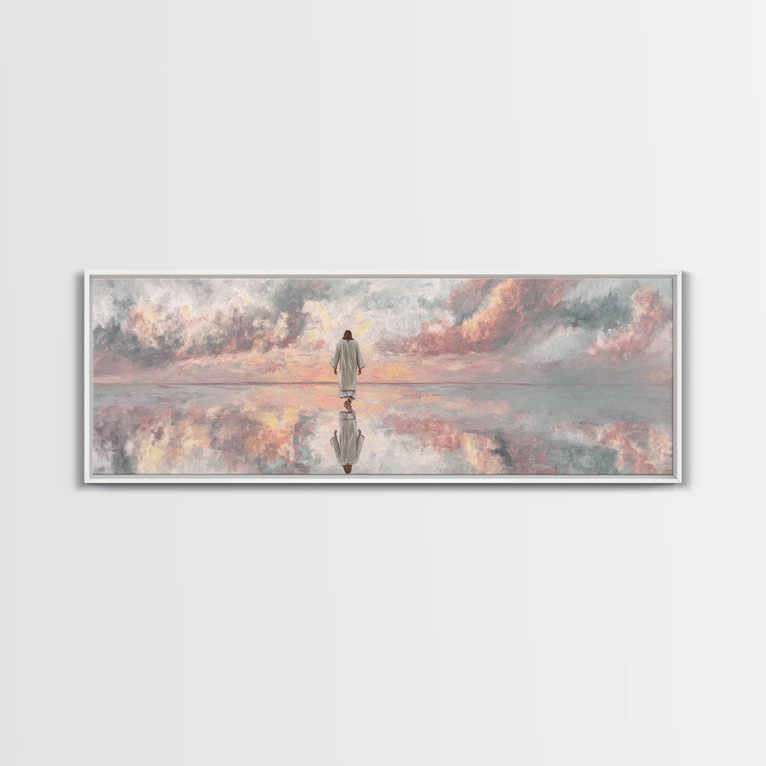 Blessed Journey | Framed Canvas Print | Panoramic Art | Christian Decoration | Jesus Canvas Art | Christian Wall Art | Christian Art