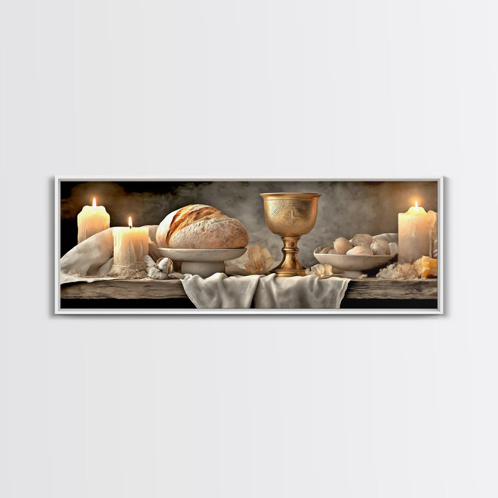 Sanctuary Of Stillness, Framed Canvas Print, Panoramic Art, Christian Wall Art, Christian Art Canvas, Modern Christian Art, Christian Decor