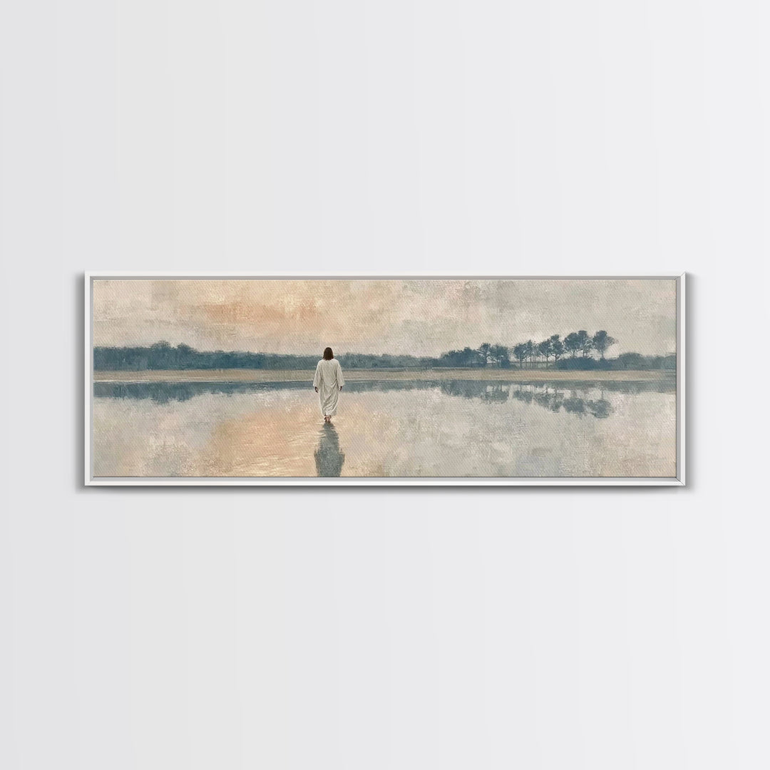 Radiant Promise – Framed Canvas Print – Panoramic Painting – Christian Art – Christian Canvas – Jesus Painting – Christian Decor
