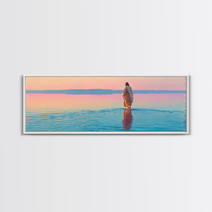 Radiant Morning – Framed Canvas Print – Extra Wide Art – Christian Art – Jesus Painting – Christian Canvas Art – Christian Wall Art