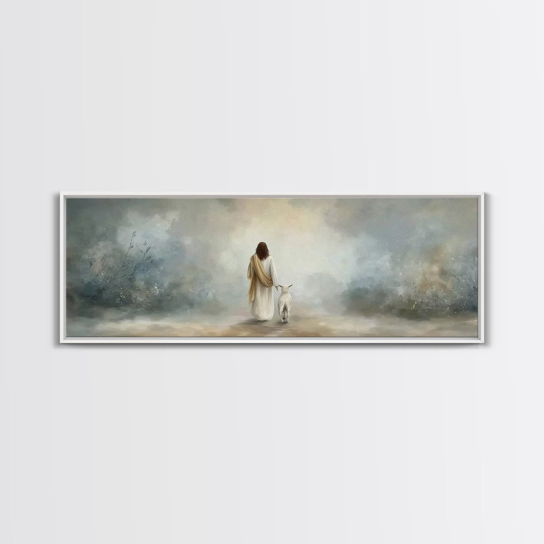 Pure Guidance, Framed Canvas Print, Panoramic Wall Art, Christian Art Print, Jesus Canvas Art, Christmas Art Framed, Christian Gift Ideas
