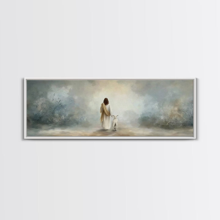 Pure Guidance, Framed Canvas Print, Panoramic Wall Art, Christian Art Print, Jesus Canvas Art, Christmas Art Framed, Christian Gift Ideas