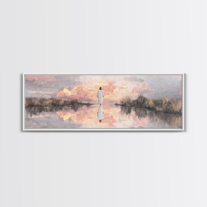 Radiant Horizon | Framed Canvas Print | Christian Wall Art | Panoramic Print | Jesus Painting | Christian Art Canvas
