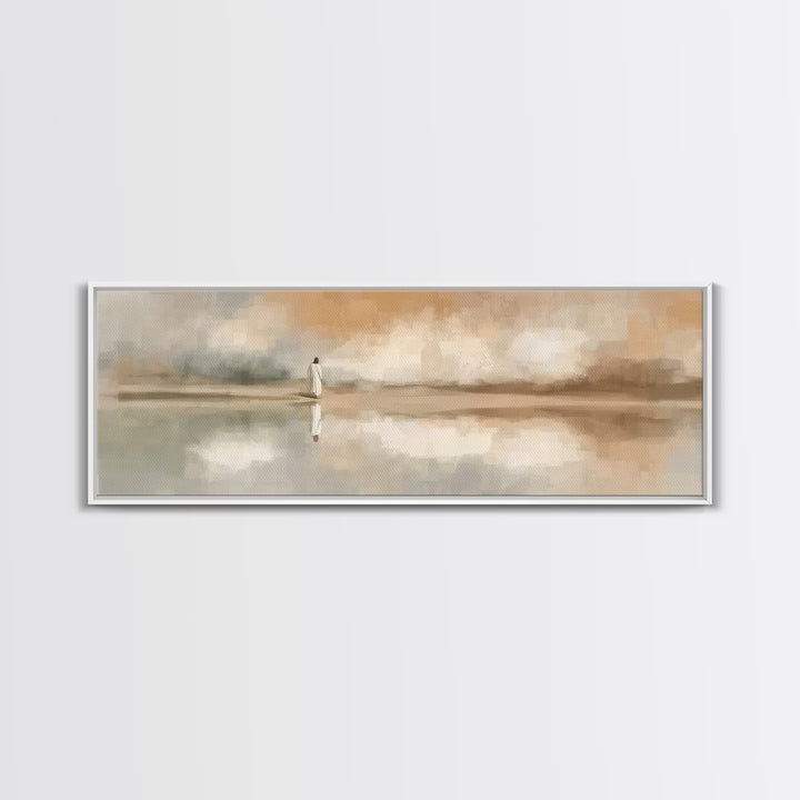 Sacred Reflections – Framed Canvas Print – Christian Art Canvas – Panoramic Painting – Christian Wall Art – Large Jesus Painting