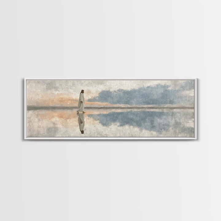Eternal Guide | Framed Canvas Print | Christian Art Canvas | Panoramic Wall Art | Christian Wall Art | Jesus Painting