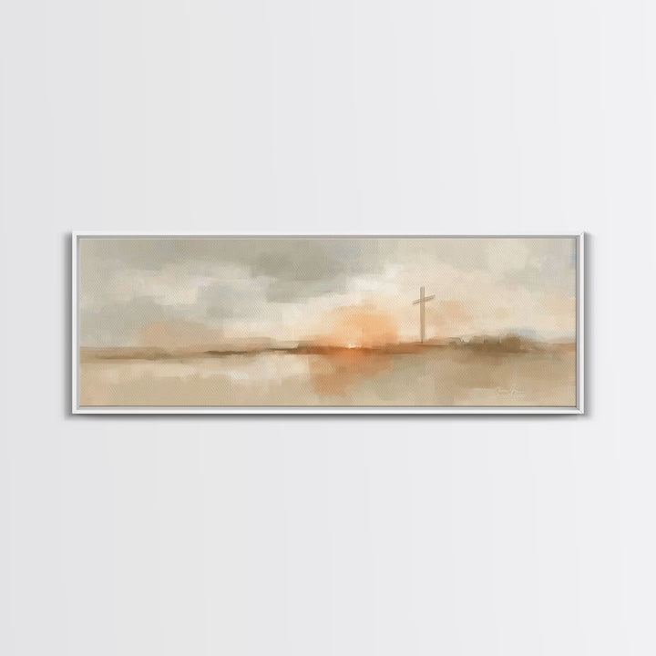 Horizon Of Mercy | Framed Canvas Print | Panoramic Frame | Christian Art Canvas | Christian Wall Art | Subtle Christian Art | Christian Pai