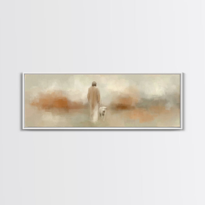 Night Of Wonder, Framed Canvas Print, Christian Art Canvas, Panoramic Wall Art, Jesus Painting, Christian Wall Art