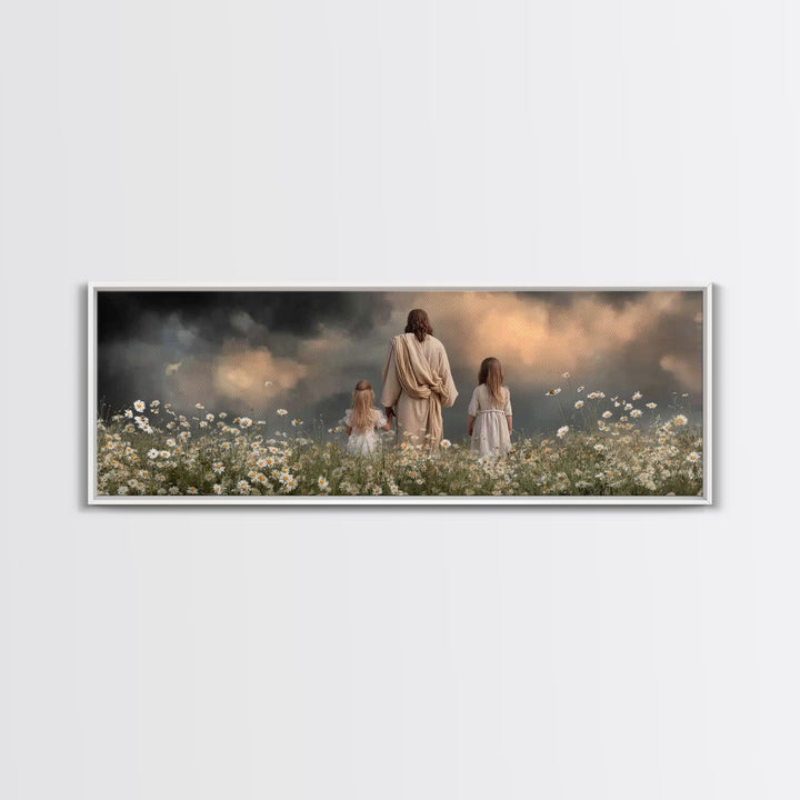 Light of Mercy | Framed Canvas Print | Panoramic Wall Art | Christian Art Canvas | Christian Wall Art | Jesus Painting | Christian Christma