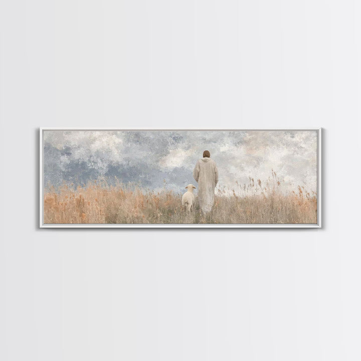 Divine Horizon | Framed Canvas Print | Panoramic Painting | Christian Art Canvas | Christian Wall Art | Jesus Painting | Christmas Art | Ch