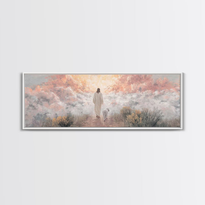 Radiant Ascension – Framed Canvas Print – Panoramic Print – Christian Wall Art – Christian Art Canvas – Jesus Painting – Christmas Art – Ch