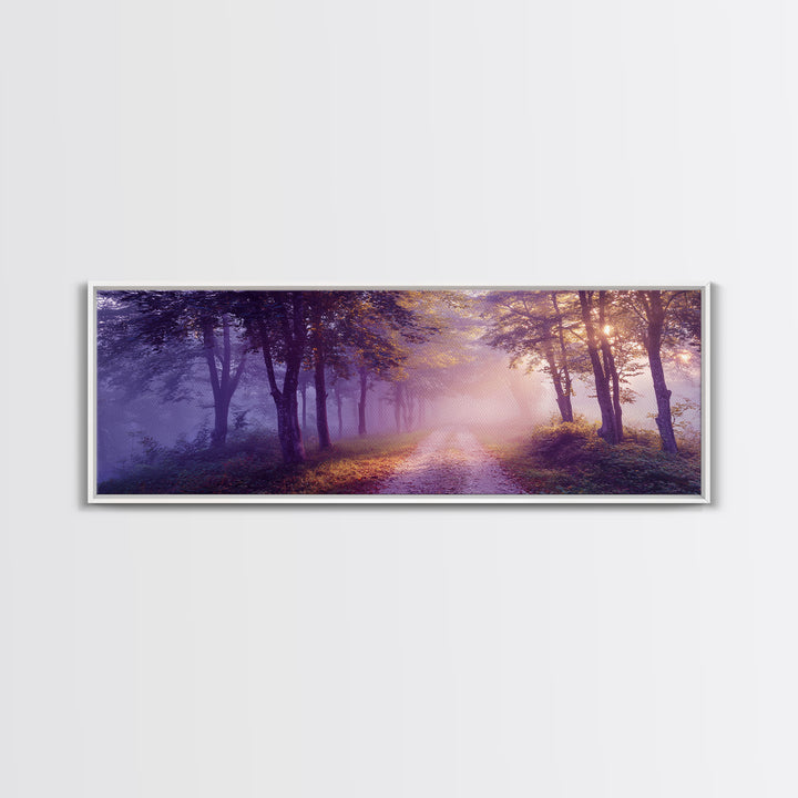 Dawnwood Journey | Framed Canvas Print | Panoramic Painting | Christian Art Print | Christian Wall Art | Moody Christian Art | Christian Ar