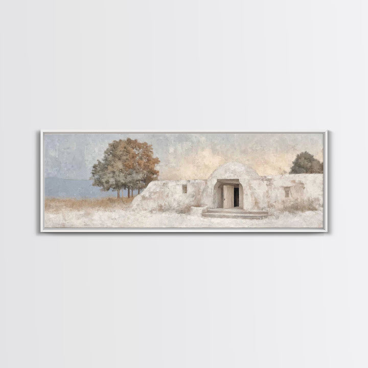 Bethlehem Dawn Light, Framed Canvas Print, Panoramic Wall Art, Christian Art Canvas, Modern Christian Art, Christian Decorations, Christmas