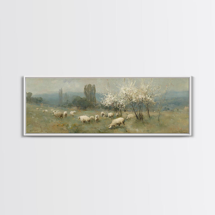 Heavenly Orchard | Framed Canvas Print | Christian Art Canvas | Christian Wall Art | Panoramic Wall Art | Jesus Painting | Christmas Art