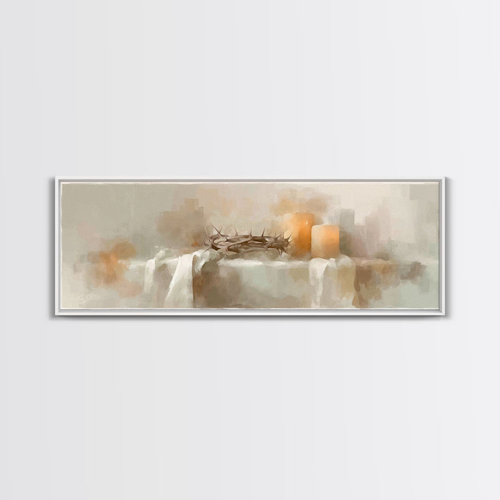 Holy Promise | Framed Canvas Print | Christian Art | Christian Wall Art | Panoramic Frame | Christian Art Canvas | Christmas Art