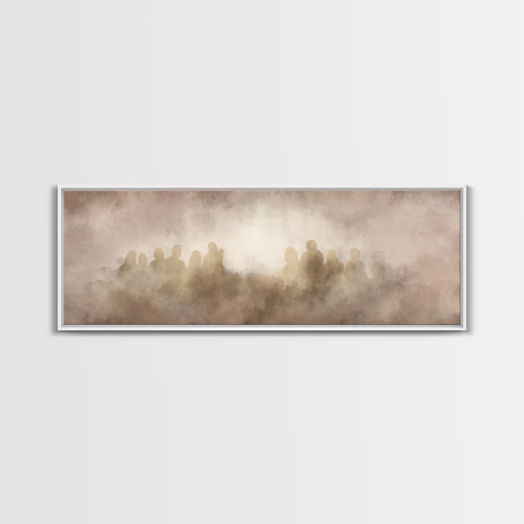 Shadows Of Witness – Framed Canvas Print – Christian Art Canvas – Christian Wall Art – Panoramic Painting – Christian Christmas Art – Chris