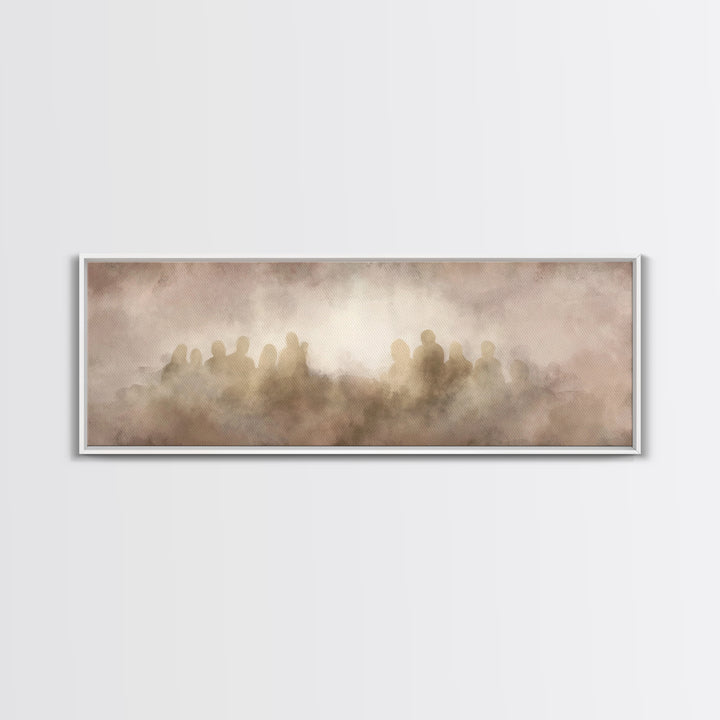 Shadows Of Witness – Framed Canvas Print – Christian Art Canvas – Christian Wall Art – Panoramic Painting – Christian Christmas Art – Chris