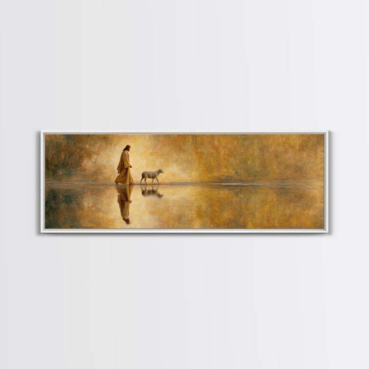 Paths Of Faith, Framed Canvas Print, Christian Wall Art, Christian Art Canvas, Panoramic Painting, Jesus Art Print, Christian Decor