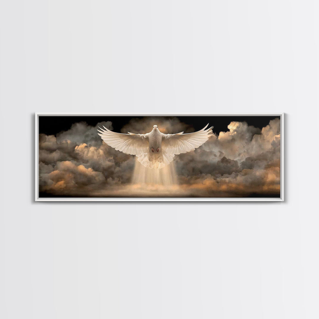 Ascension Glory – Framed Canvas Print – Christian Art – Christian Art Canvas – Panoramic Print – Jesus Painting – Christian Wall Art