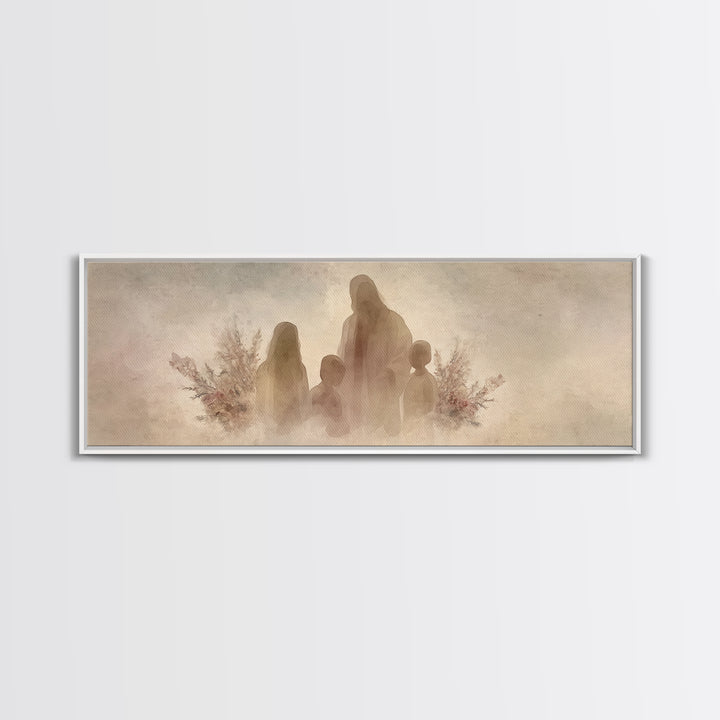 Silent Shepherd | Framed Canvas Print | Christian Art Canvas | Jesus Painting | Christian Wall Art | Panoramic Art | Christian Gift