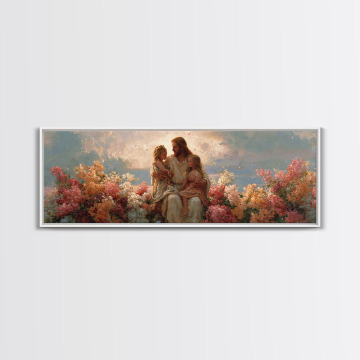 Endless Peace – Framed Canvas Print – Jesus Painting – Christian Art Canvas – Christian Wall Art – Panoramic Art – Christian Christmas