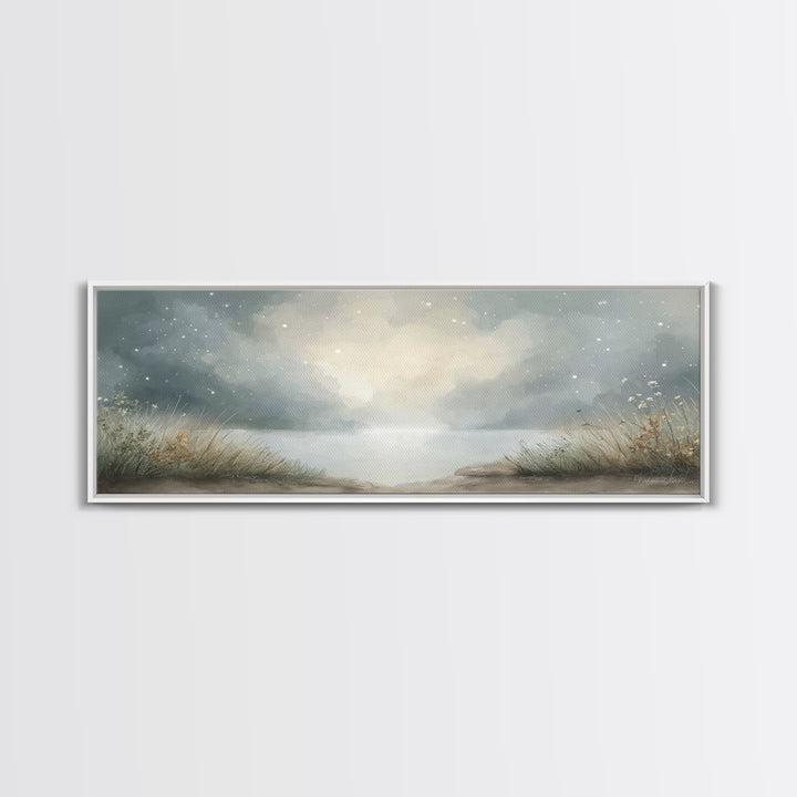Pathway Of Peace | Framed Canvas Print | Christian Wall Art | Christian Art Canvas | Jesus Painting | Panoramic Art | Christian Christmas A