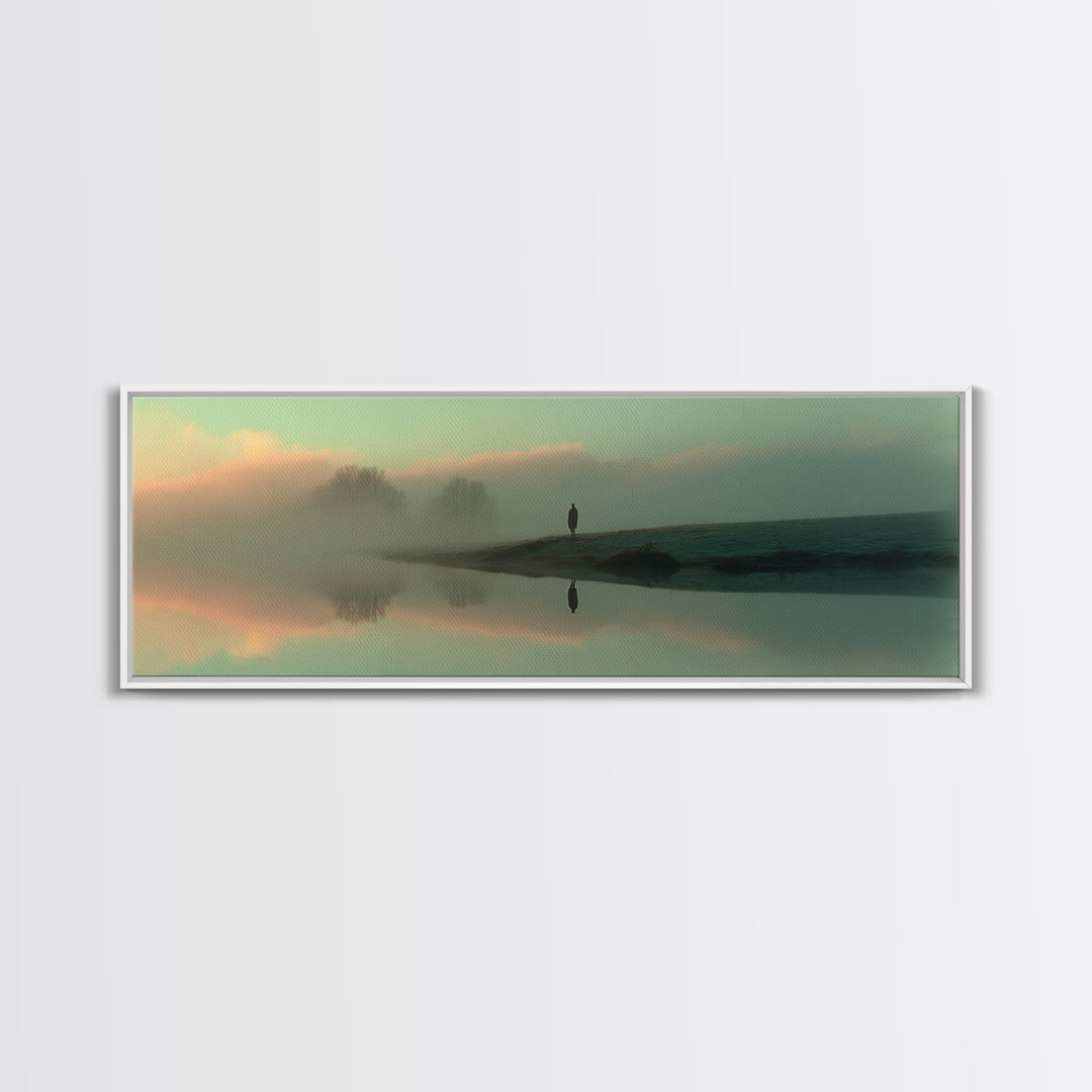 Heavenly Dawn, Framed Canvas Print, Christian Art Canvas, Jesus Painting, Panoramic Wall Art, Christian Wall Art, Christmas Art
