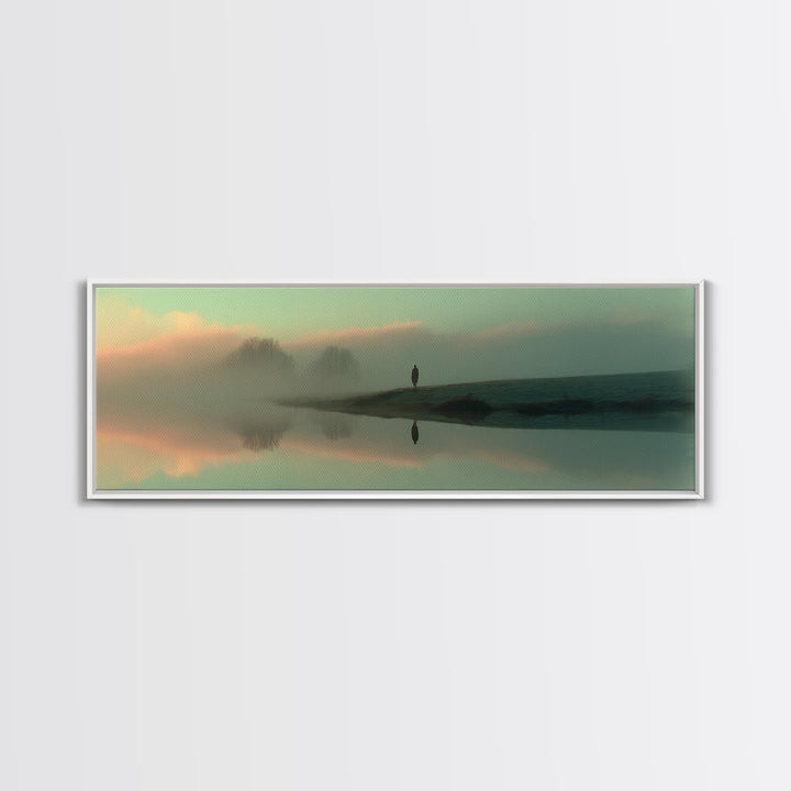 Heavenly Dawn, Framed Canvas Print, Christian Art Canvas, Jesus Painting, Panoramic Wall Art, Christian Wall Art, Christmas Art