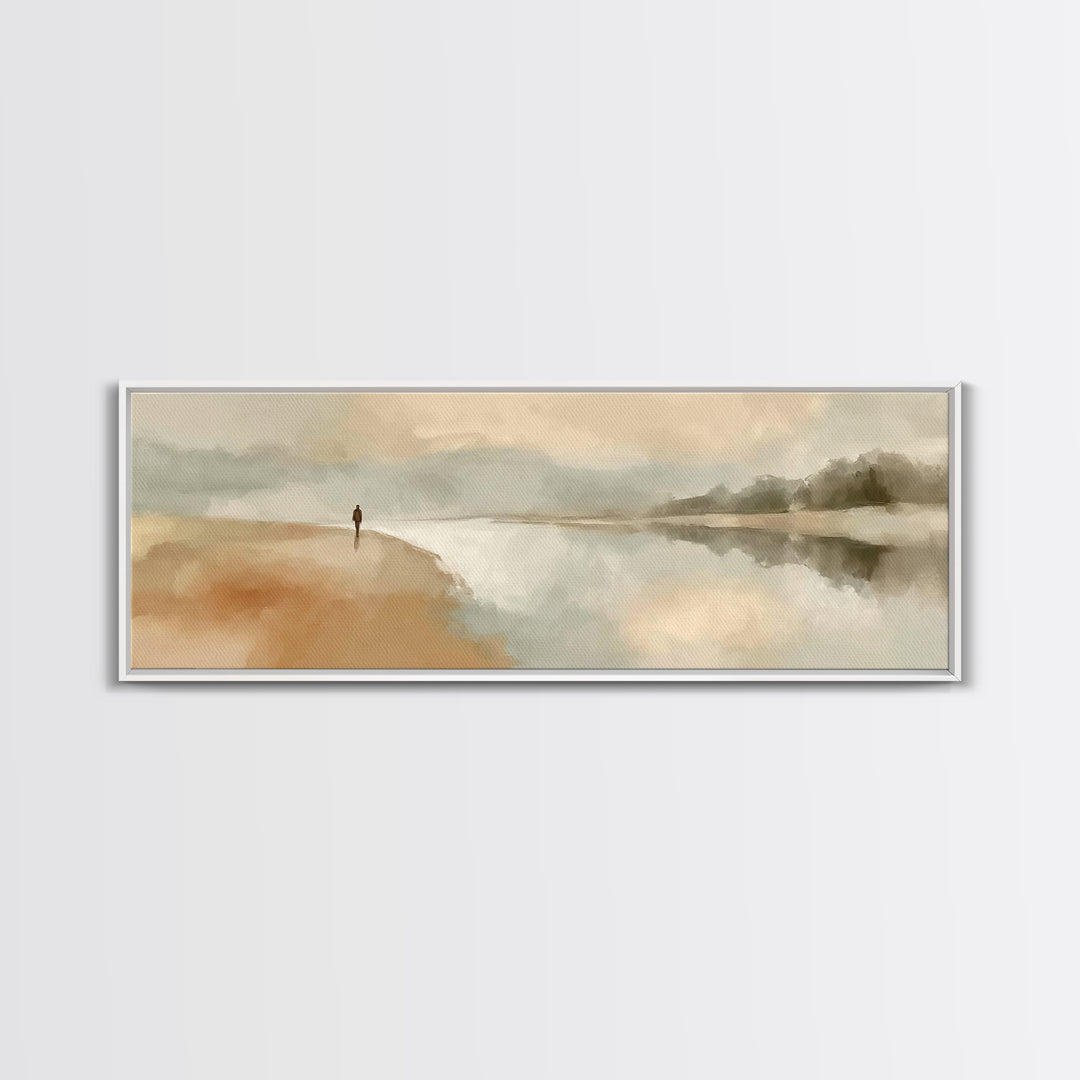Graceful Journey | Framed Canvas Print | Jesus Painting | Christian Wall Art | Panoramic Wall Art | Christian Art Canvas | Christmas Art