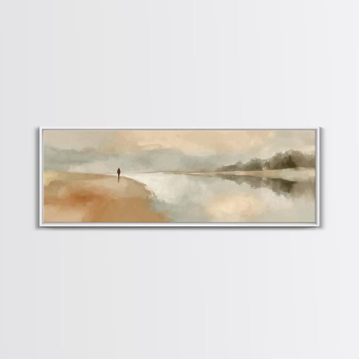 Graceful Journey | Framed Canvas Print | Jesus Painting | Christian Wall Art | Panoramic Wall Art | Christian Art Canvas | Christmas Art