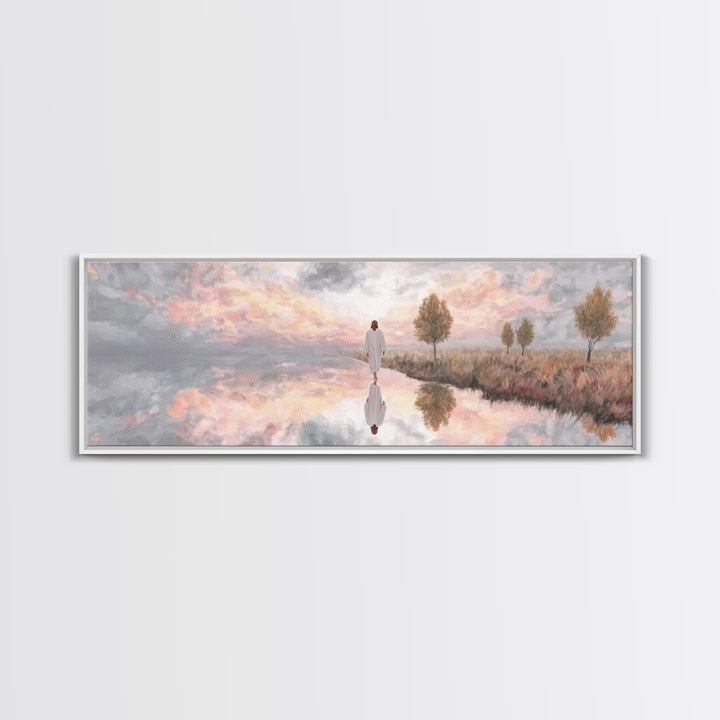 Radiant Promise – Framed Canvas Print – Panoramic Wall Art – Christian Art Canvas – Jesus Painting – Christian Wall Art – Christmas Art