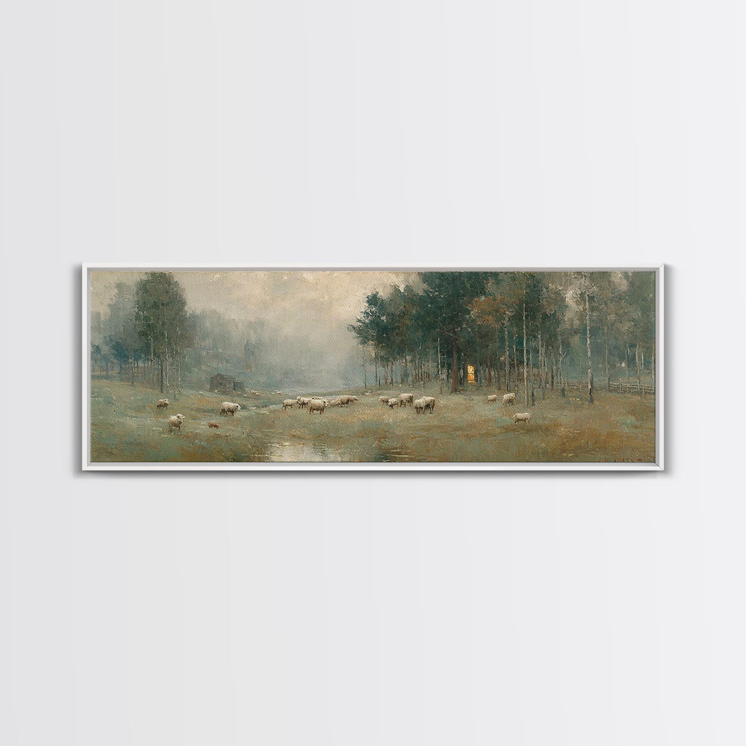 Shepherds Of Peace – Framed Canvas Print – Panoramic Art – Christian Wall Art – Christian Art Canvas – Christmas Art – Christian Painting