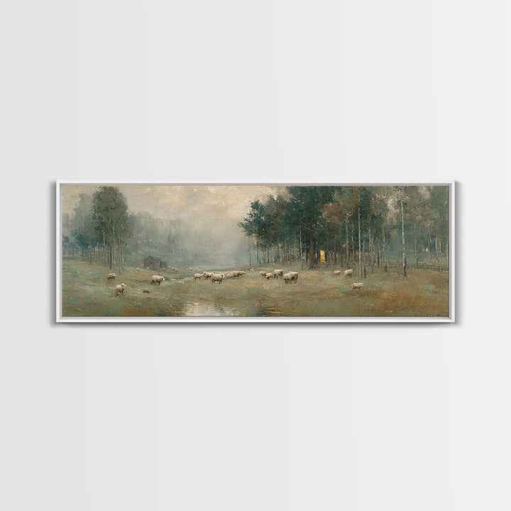 Shepherds Of Peace – Framed Canvas Print – Panoramic Art – Christian Wall Art – Christian Art Canvas – Christmas Art – Christian Painting