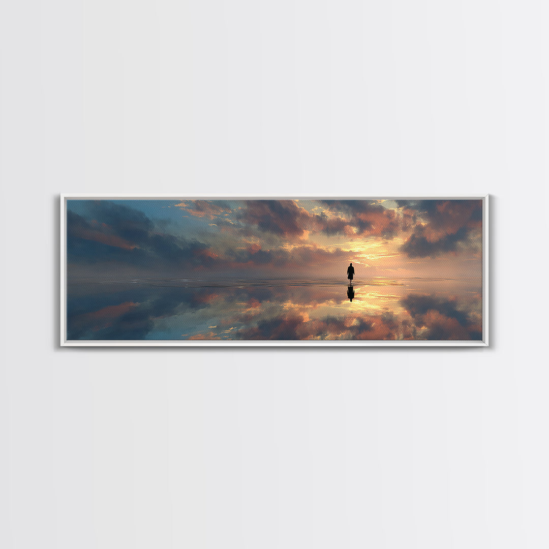 Heaven’s Horizon – Framed Canvas Print – Christian Wall Art – Panoramic Wall Art – Christian Art Canvas – Jesus Painting