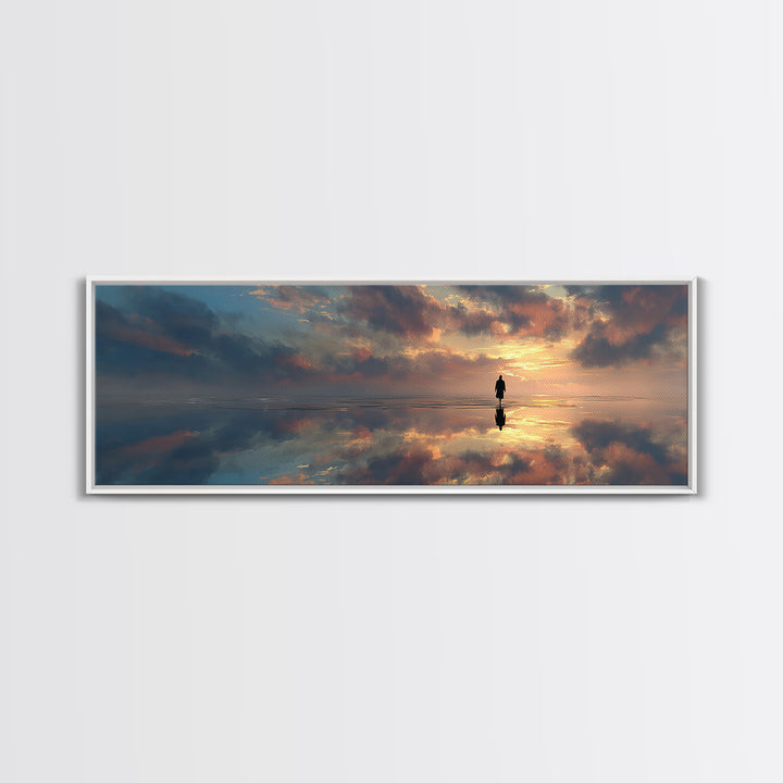 Heaven’s Horizon – Framed Canvas Print – Christian Wall Art – Panoramic Wall Art – Christian Art Canvas – Jesus Painting