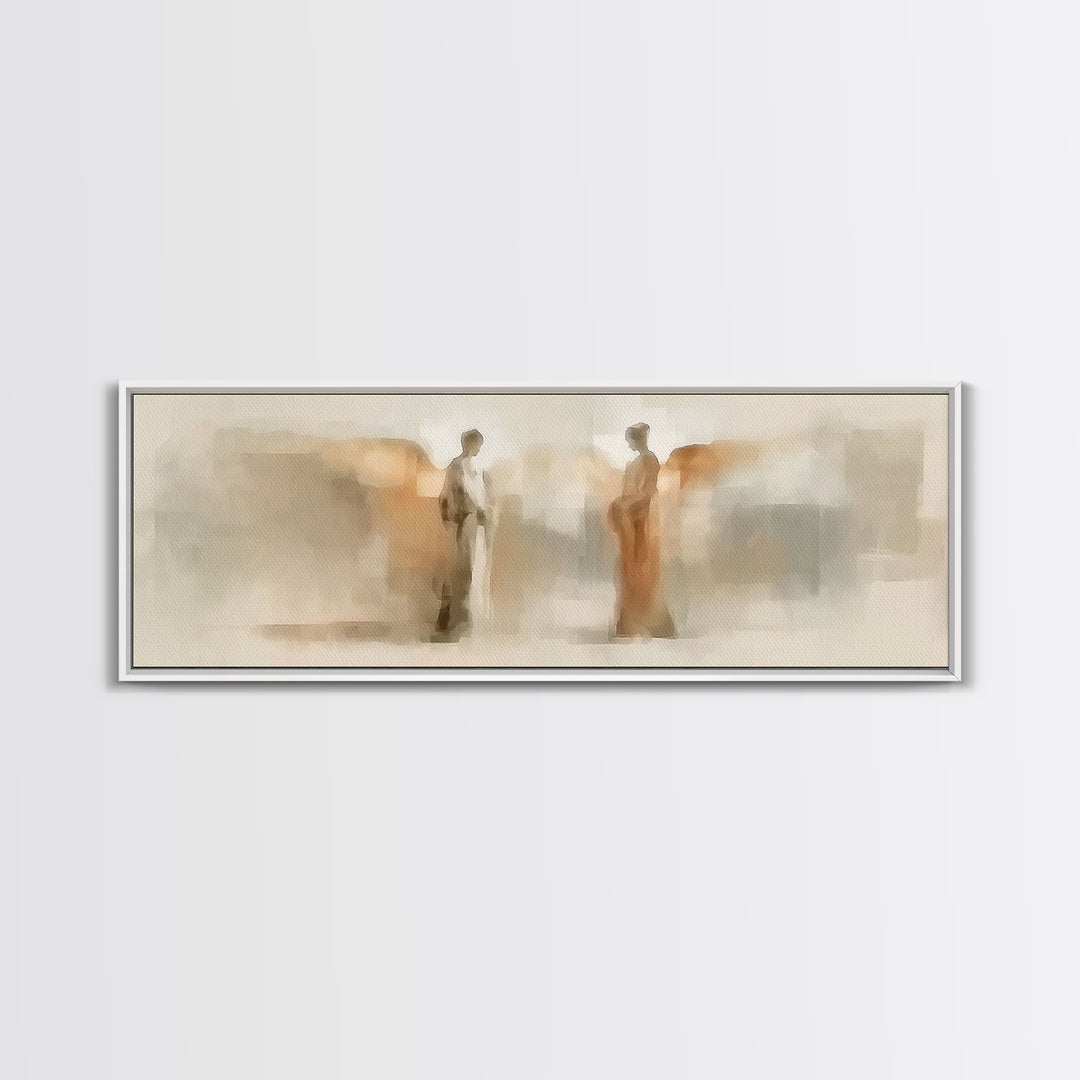 Seraphic Vision Soft | Framed Canvas Print | Christian Art | Christian Canvas Art | Panoramic Painting | Christmas Art | Christian Christma