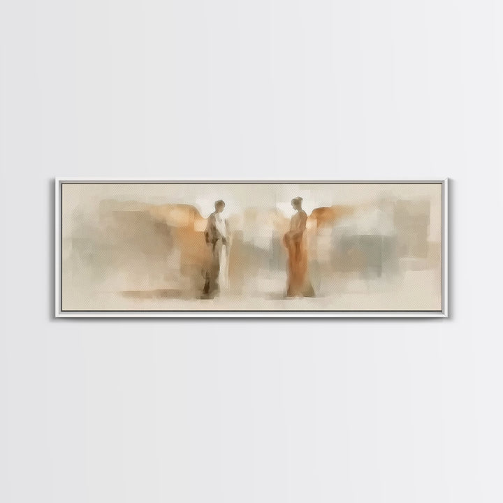 Seraphic Vision Soft | Framed Canvas Print | Christian Art | Christian Canvas Art | Panoramic Painting | Christmas Art | Christian Christma