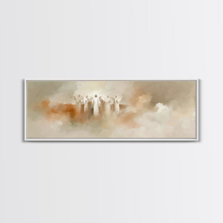 Ascension Glory Host | Framed Canvas Print | Panoramic Wall Art | Christian Art | Christian Painting | Christian Art Canvas | Christmas Art