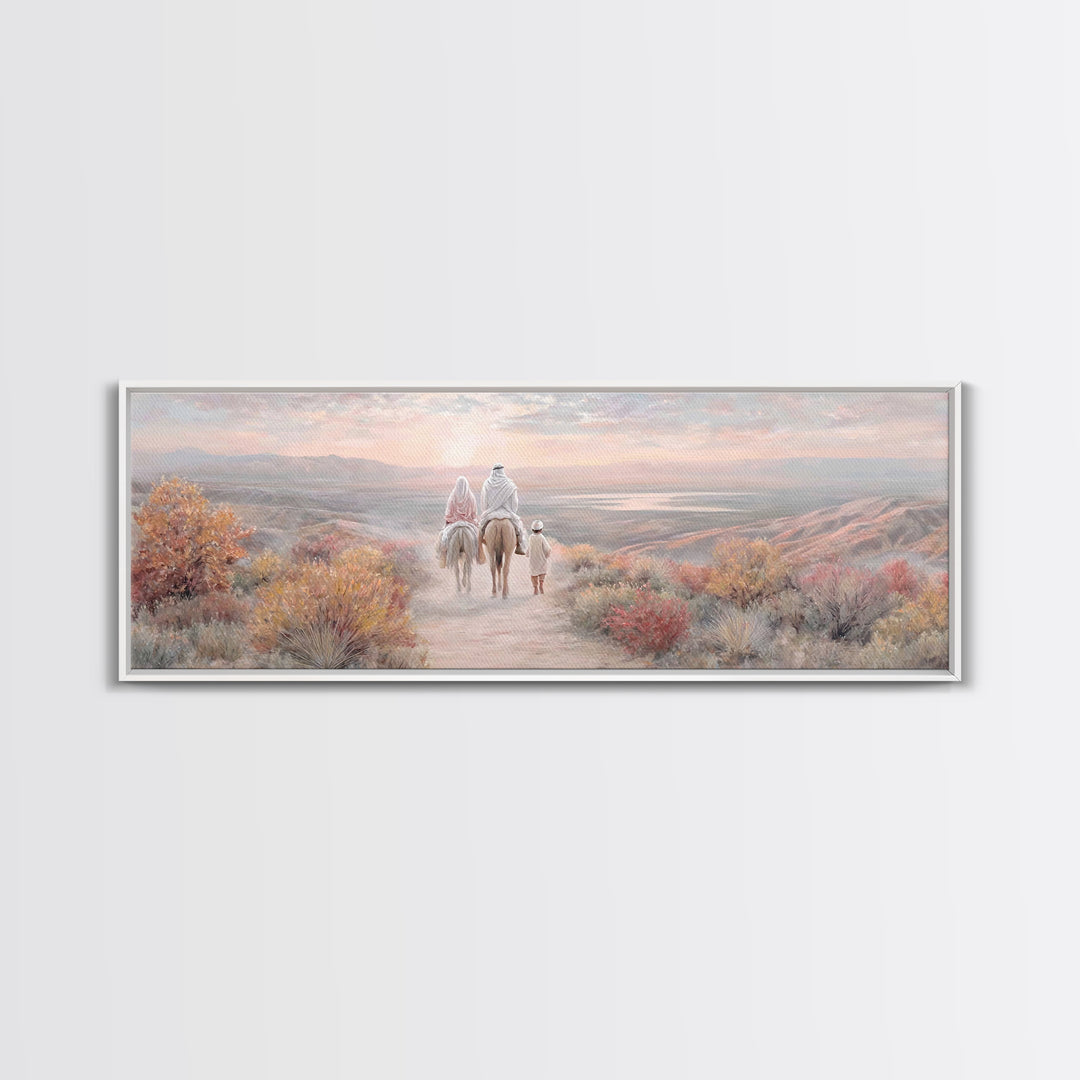 Dawn Of Hope | Framed Canvas Print | Christian Art | Panoramic Art | Christmas Art | Christian Christmas Decorations | Christian Wall Art