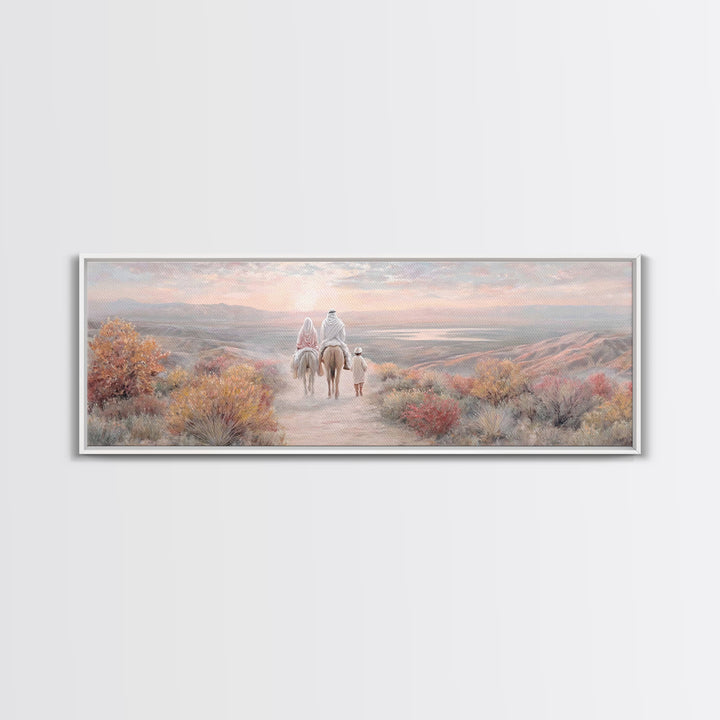 Dawn Of Hope | Framed Canvas Print | Christian Art | Panoramic Art | Christmas Art | Christian Christmas Decorations | Christian Wall Art
