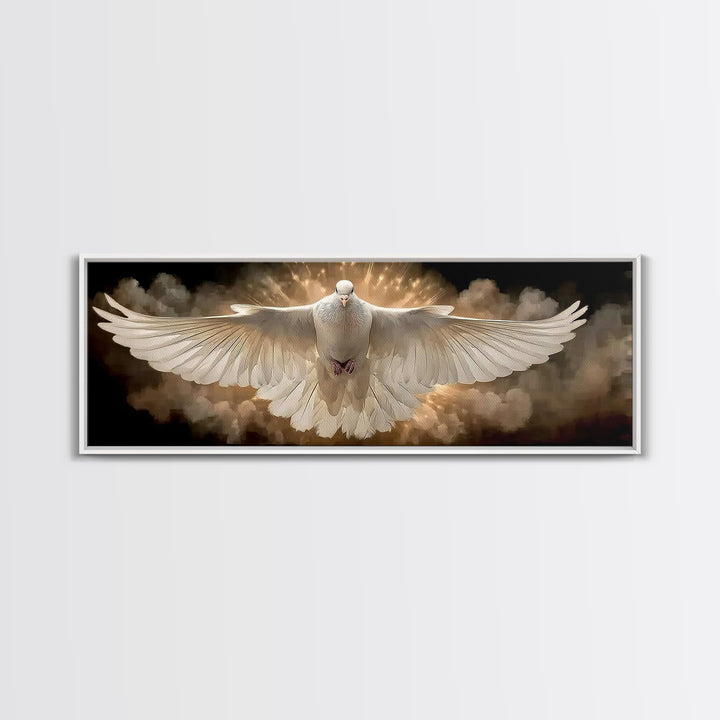 Spirit Of Radiance, Framed Canvas Print, Christian Art Canvas, Panoramic Painting, Christian Wall Art, Christmas Art, Christian Decor