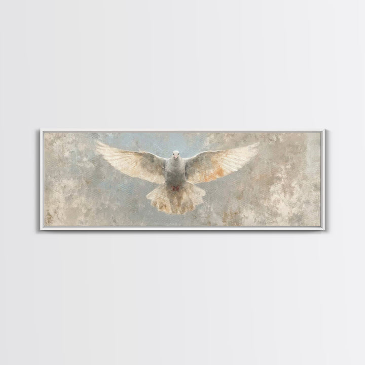 Peaceful Spirit Glow, Framed Canvas Print, Christian Art Canvas, Panoramic Art, Christian Wall Art, Christian Christmas Art, Christian Gift