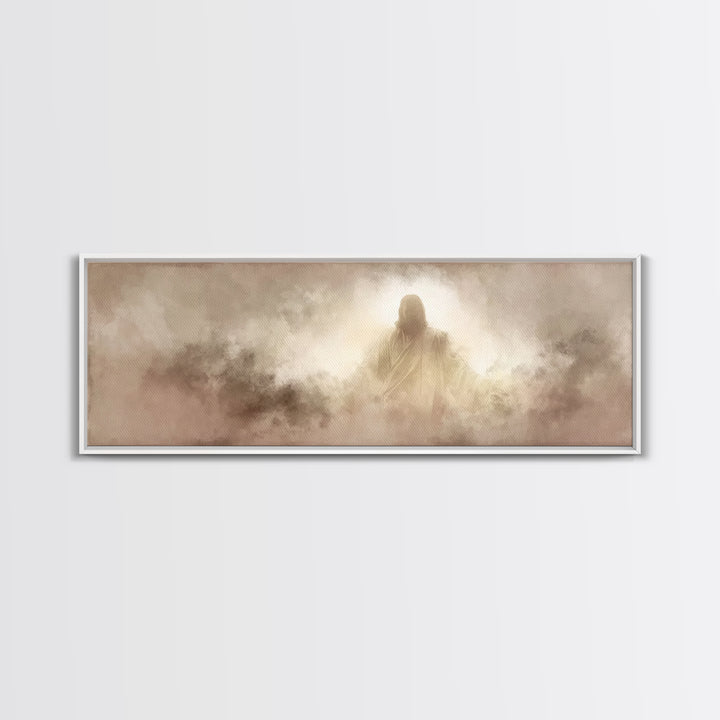 Heavenly Presence – Framed Canvas Print – Christian Art Canvas – Panoramic Wall Art – Jesus Christmas Art – Christian Wall Art – Christmas