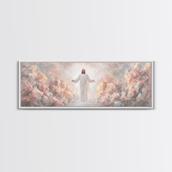 Glory Revealed | Framed Canvas Print | Christian Art Canvas | Panoramic Frame | Christian Wall Art | Jesus Painting | Christian Christmas A