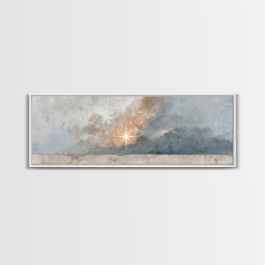 Sacred Ascension – Framed Canvas Print – Christian Art Canvas – Panoramic Wall Art – Jesus Painting – Christian Wall Art – Christian Christ
