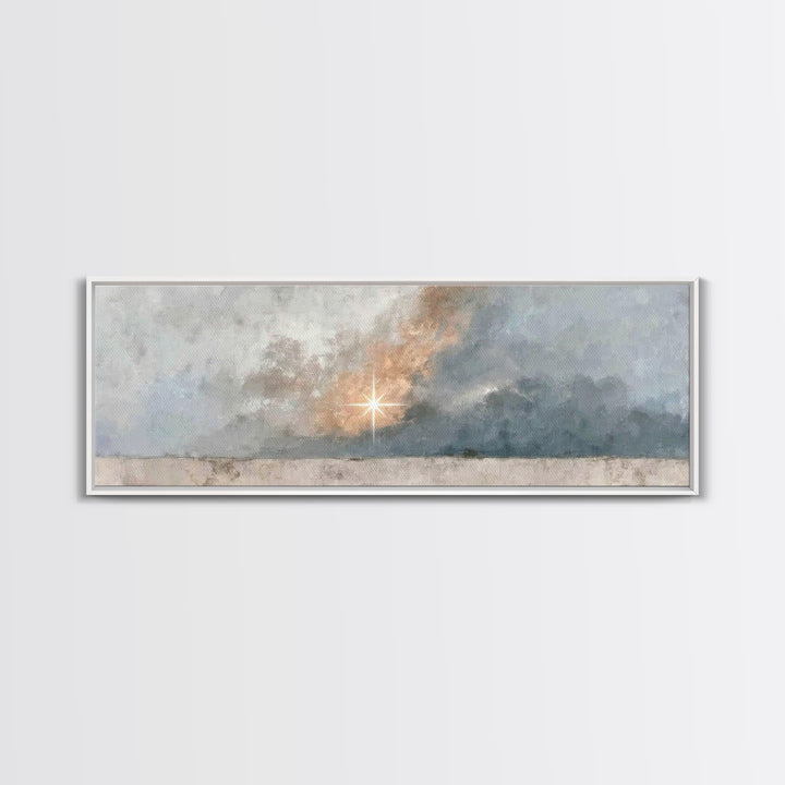 Sacred Ascension – Framed Canvas Print – Christian Art Canvas – Panoramic Wall Art – Jesus Painting – Christian Wall Art – Christian Christ
